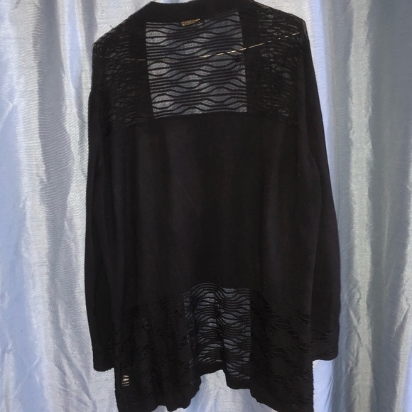 Renuar XL Black Textured Cardigan , classy cardigan to dress up any outfit - Picture 2 of 8